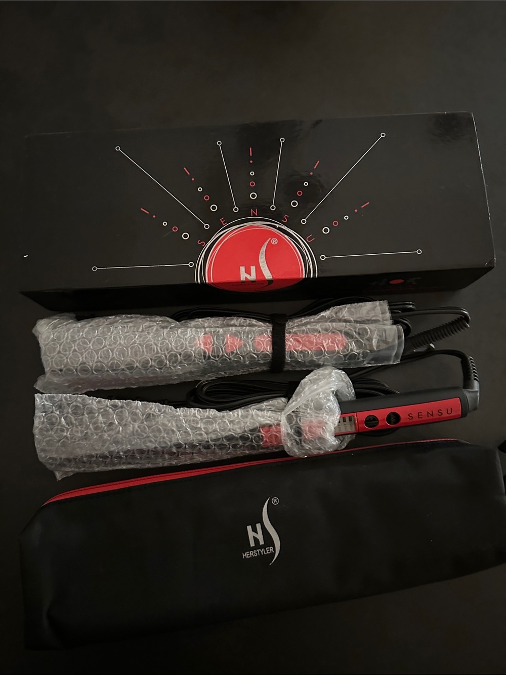 SALE! New! SENSU Flat Hair Straightener/Curling iron & Travel Pouch